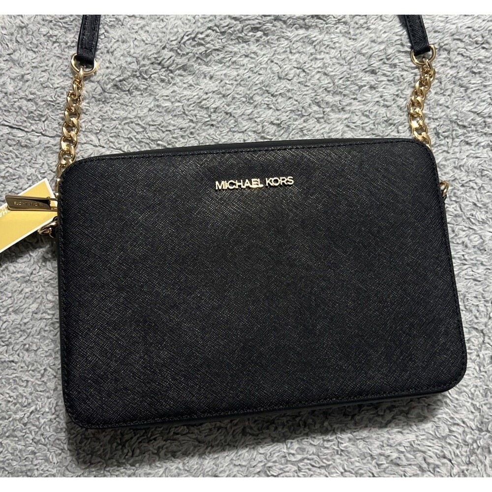 Michael Kors Saffiano leather black Crossbody bag